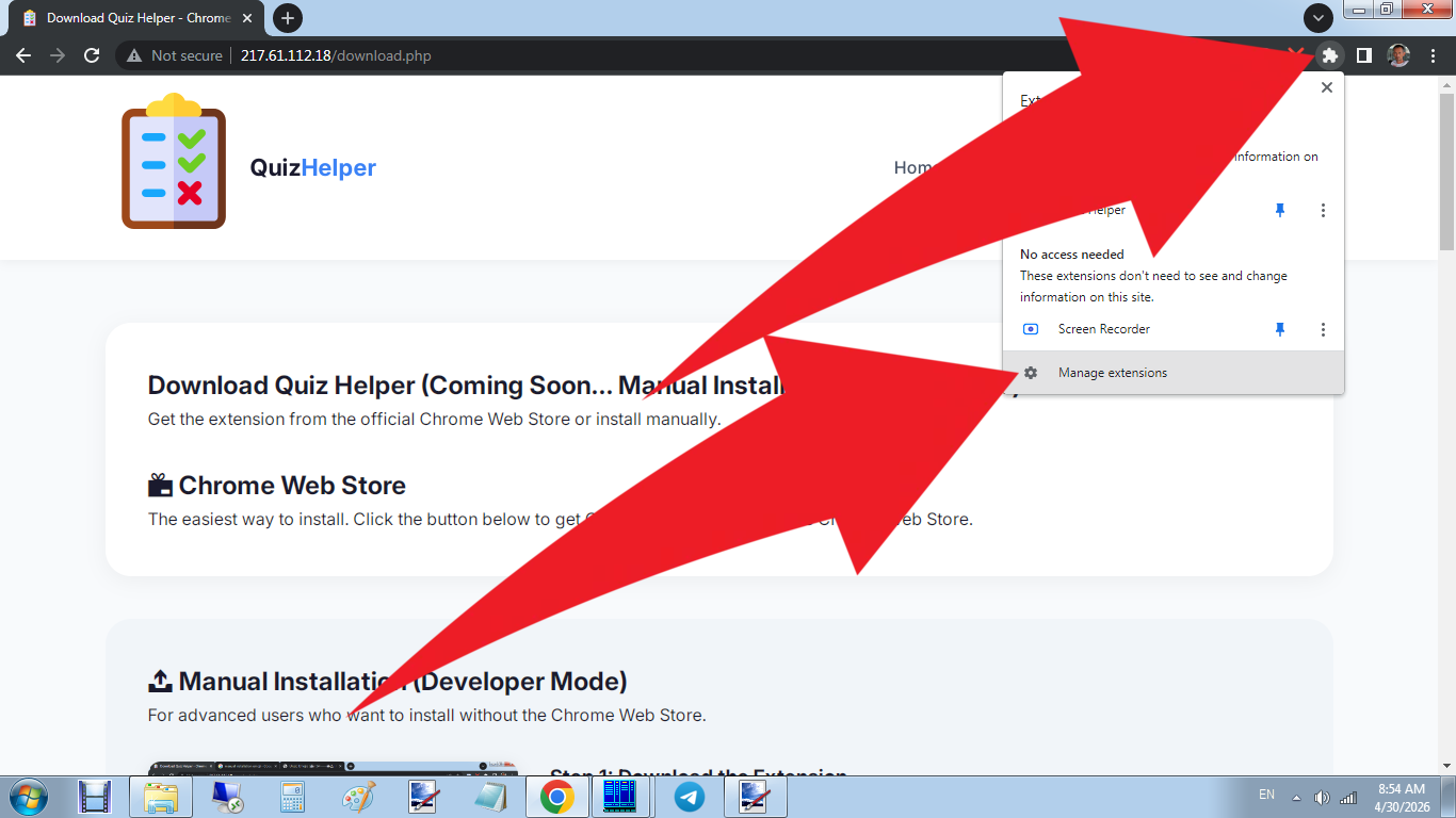 Step 3 - Chrome Extensions